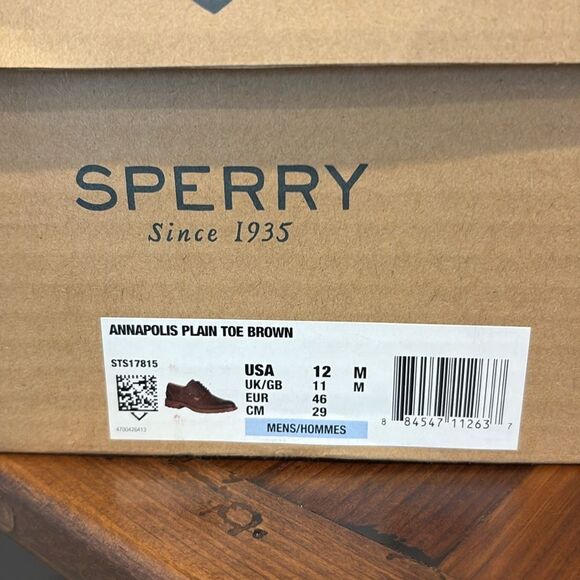 NEW Sperry Annapolis Top-Sider Men’s Oxford Dress Shoes Size 12 M Style STS17815 - Picture 3 of 11